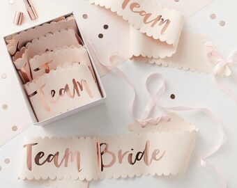 Team Bride Sashes 6 pack