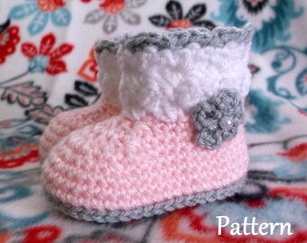 Crochet Pattern 210 Too Cute Mary Janes with easy gathering