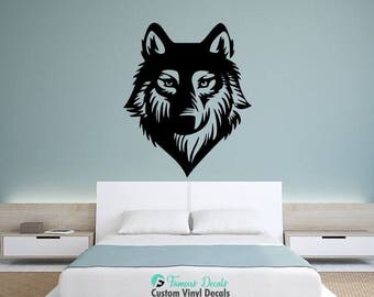 Wolf wall decal | Etsy