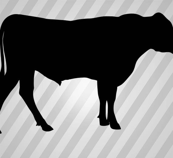 Download angus bull Silhouette - Svg Dxf Eps Silhouette Rld RDWorks ...