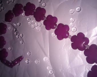 NATURAL JADE STONE FLOWER BEADS