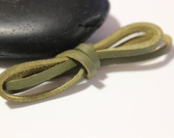 KHAKI leather effect - 5 m cord 3 x 1, 5mm