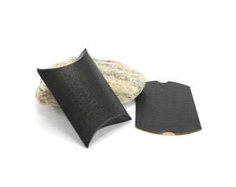 5 pouches gift form Berlingot Cartonnees - 7 x 7 cm - color black