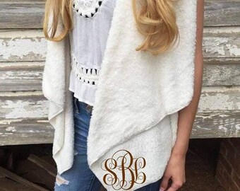 Monogram Fur Vest, Monogram Vest, Monogram Outterwear