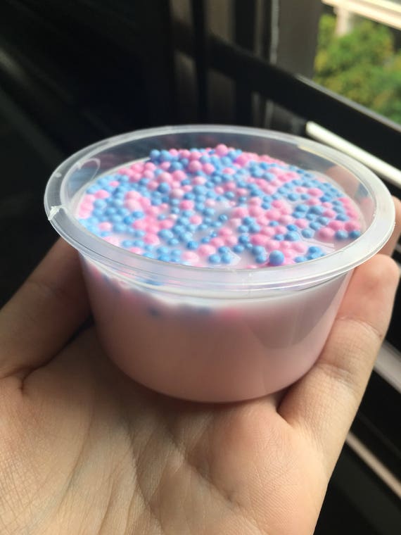 Cotton candy dippin dots slime
