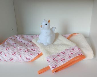 Hooded towel and a washcloth