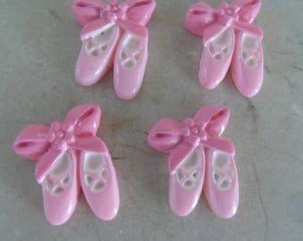 set of 4 collection "Ballerinas" 22 x 18 mm cabochons