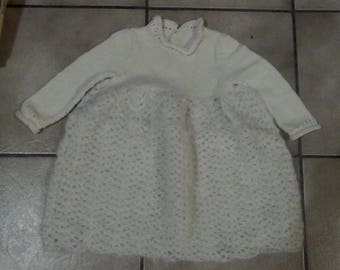 Crochet dress and knit t. 9 / 12 months