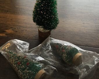 Vinatge bottle brush trees