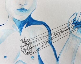 heart strings - Disembodied Art Print