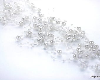 Pearls, 5 garlands of white pearls