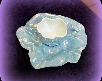 Tasse Et Soucoupe Ancienne Motif Papillon - Céramique Vintage, 20 Ml
