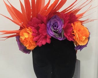 Flower & Feather Crown