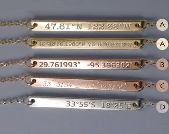 Custom Bar Necklace Rose Gold Name Bar Necklace Dainty Gold Bar Necklace Initial Necklace CUSTOM Name plate necklace Gold Name Bar Necklace