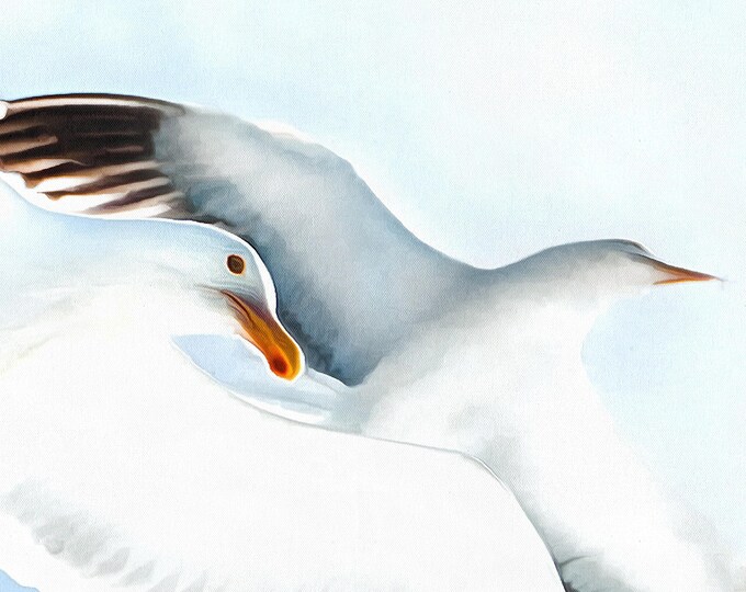 Seagulls in Love canvas, Bedroom decor, Large art printing, Gift for wedding, Interior decor, Wall decor, Gift for her, Wall Art, Gift