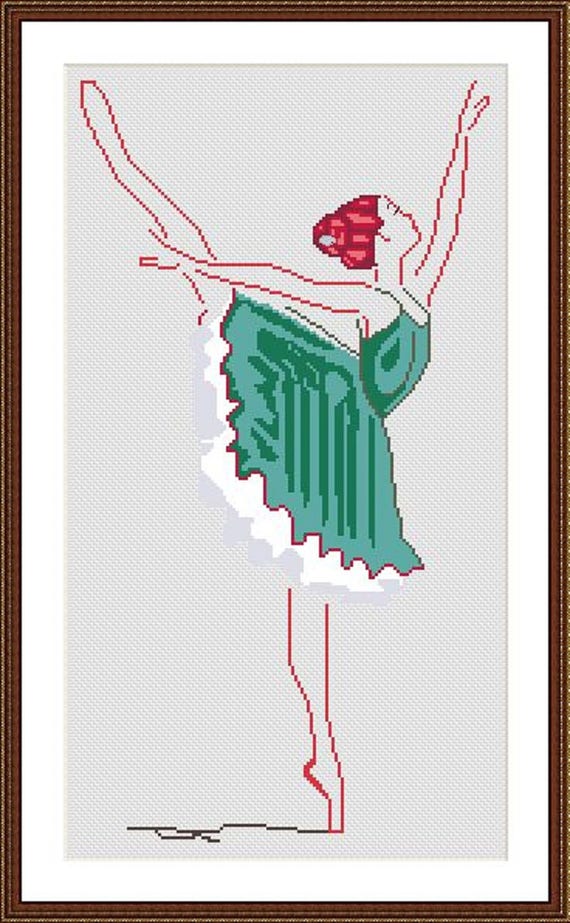 The ballet dancer cross stitch pattern download