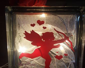 valentines day glass blocks