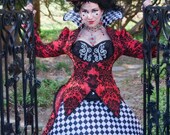Queen of Hearts Costume | Halloween Costume, Alice in Wonderland Wedding, Womens Costume, Adult Costume, Red Queen Costume,