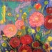 Peony Garden - mixed media encaustic painting by Maria Pace-Wynters