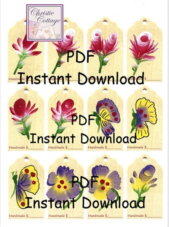 Hang Tags for Craft Shows, Instant Download Two Sizes, PDF