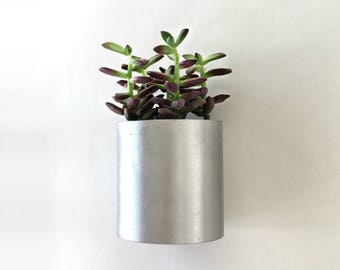 Wall Planter, Modern Recycled Metal Planter, Home Decor, Modern Industrial Planter