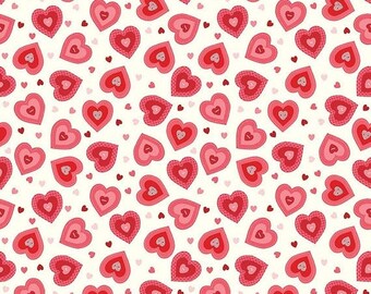 20%OFF Riley Blake Designs Kewpie Love - Heart Cream
