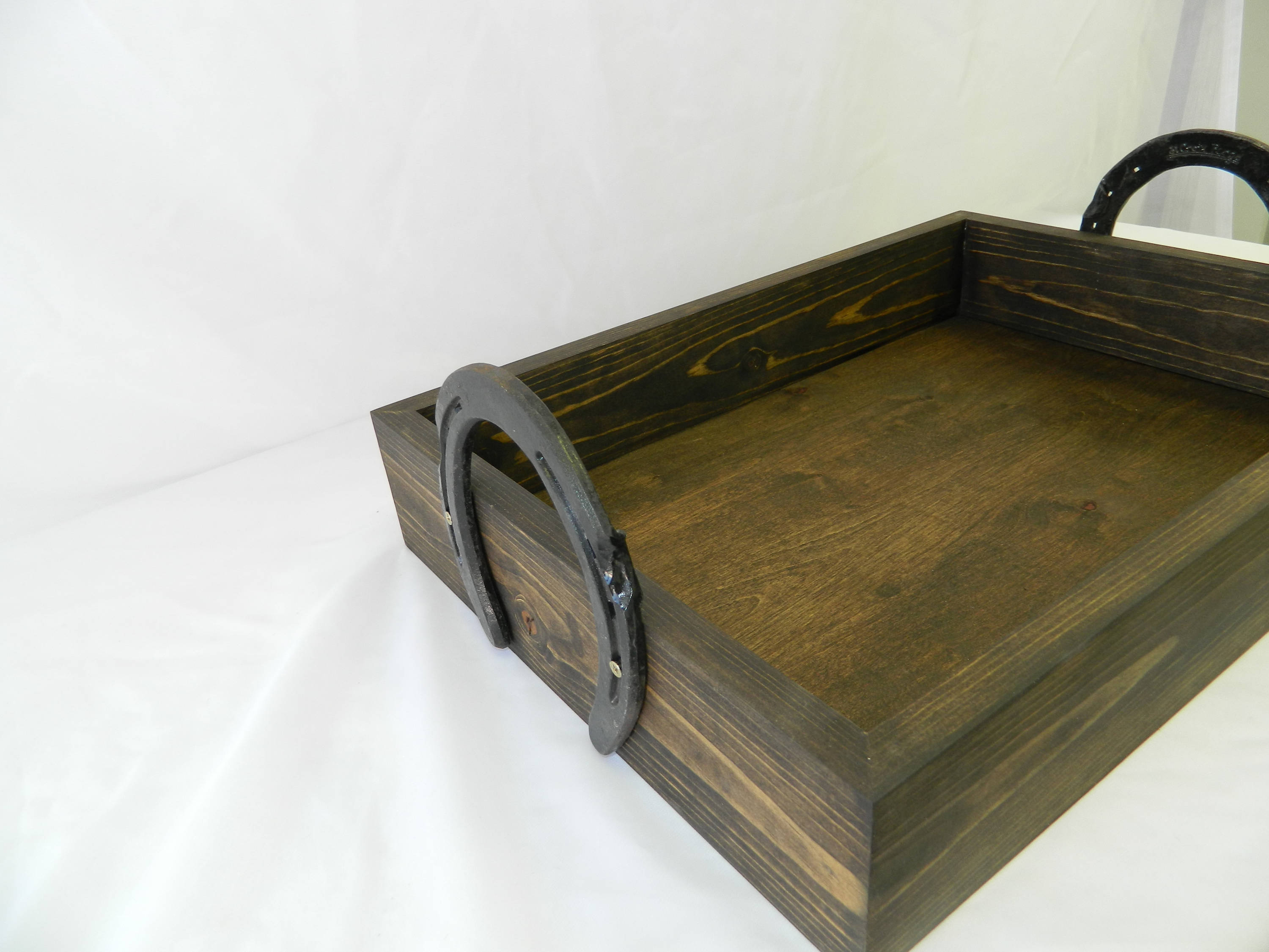 Horseshoe Tray Rustic Tray with Horse Shoe Handles 20 x 12
