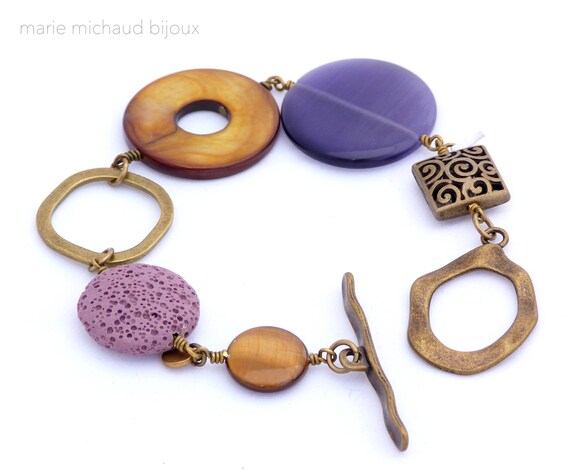 Big boho bracelet,Boho bracelet,Purple bracelet,Original bracelet,Boho jewelry,Summer bracelet,Purple and red bracelet,Hippie chic Bracelet