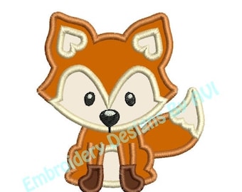 SALE 65% OFF Fox Applique Machine Embroidery Designs 2 Sizes Included 4x4 and 5x7 Instant Download Sale