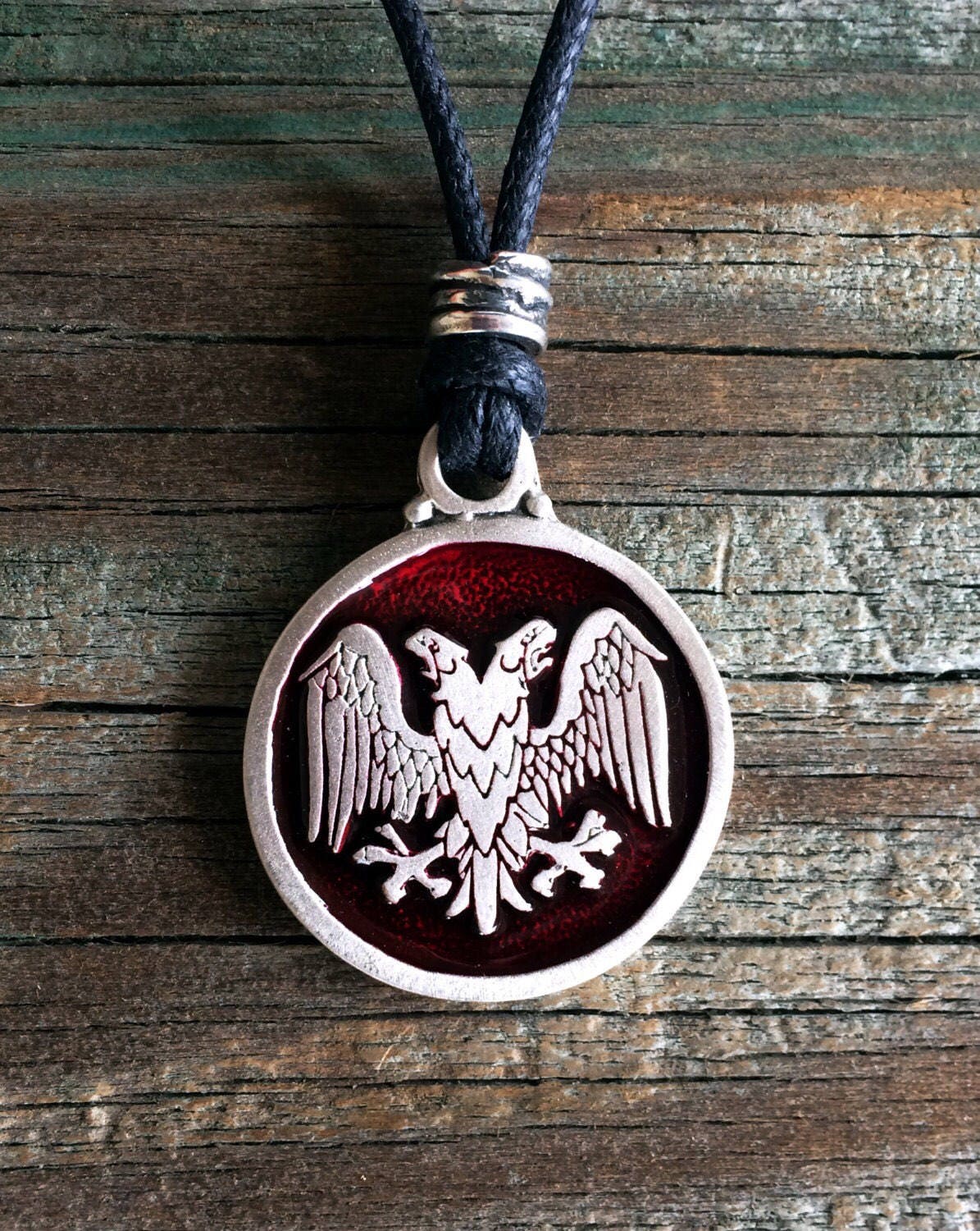 Double Headed Eagle Pewter Pendant