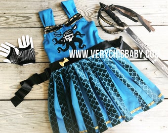 Uma Descendants Pirate Couture Style Doll Costume Halter Lace Dress Twirly Dressup Custom