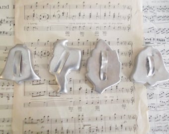 Vintage Christmas Cookie Cutters Aluminum Holiday Cookie Cutters