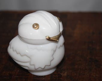 Vintage Owl Milk Glass Avon Perfume