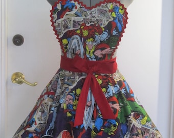 Pin Up Marvel Apron - With a Heart Shape Design