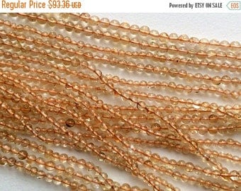 ON SALE 50% WHOLESALE 5 Strands Citrine Beads, Orange Citrine Plain Round Balls, Citrine Necklace, Citrine Gemstone Beads, 3-4mm, 14 Inch St