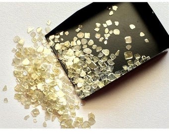 ON SALE 55% Diamond Slices, Yellow Diamond Slices, Faceted Diamond, Free Form, Rough Diamond, Raw Diamond, 4mm To 5mm, 6 Pieces, 0.9 Carat