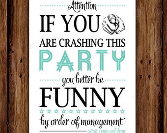 Wedding crashers | Etsy