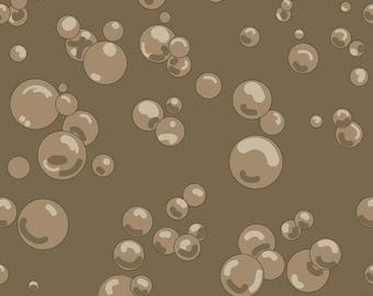 Riley Blake Fabric, Domestic Diva by Emily Taylor for Riley Blake, C5015 Brown Soap Bubbles