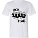 Cathy Ack Flag/Black Flag Parody/White Short Sleeve Tee/T