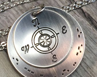 Morse code necklace, personalized