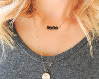 Minimalist Essential Oil Diffuser Necklace, Gold Essential Oil Necklace, Silver Essential Oil Necklace, Simple Diffuser Necklace, Dainty