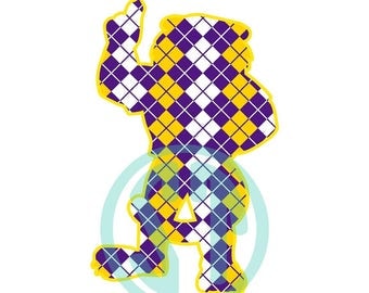 Standing Tiger LSU Tigers Mizzou Clemson Auburn Applique Embroidery Design {ready to sew}