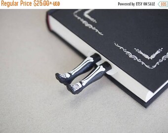 BACK TO SCHOOL 20% off // Skeleton legs bookmark // Creepy and unusual gift for him, for her // Back to school gift for student, teacher //