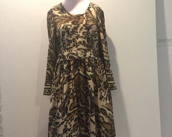 Mink Trimmed Maxi Dress by Julie Miller California Designer