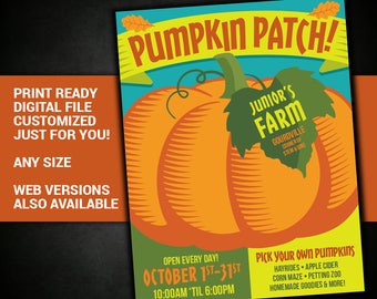Pumpkin Patch, pumpkin, carving, farm, Fall, Harvest, festival, flyer, fundraiser, fall, advertisement, poster, flyer, printable, postcard