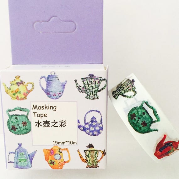 Teapots Boxed Washi Tape