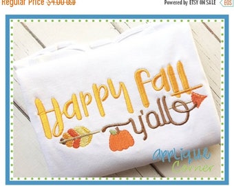 40% OFF INSTANT DOWNLOAD 3323 Happy Fall Y'All embroidery digital design for embroidery machine by Applique Corner