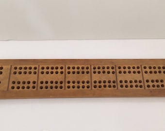 Vintage BAIRD XLG Wood Cribbage Board Board Game USA
