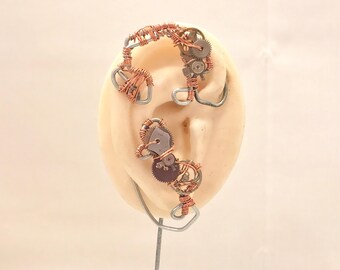 Copper Cogs Steampunk Ear Wrap - Right Ear