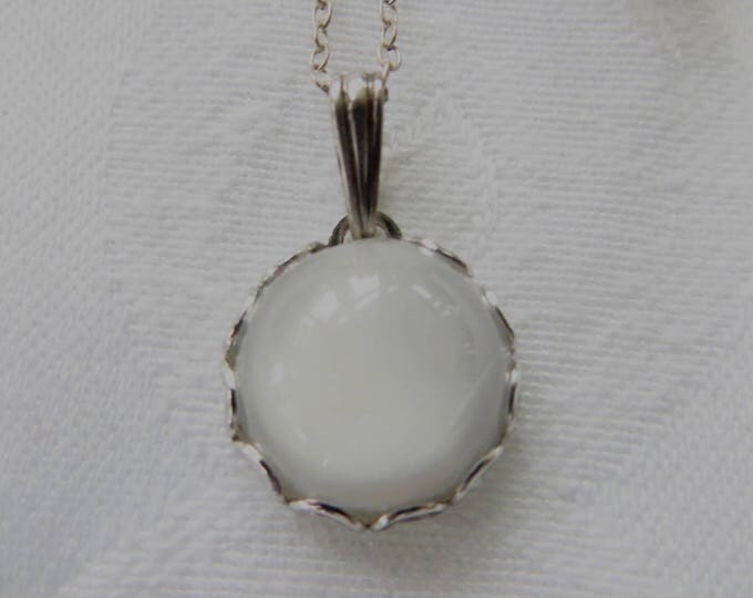 Vintage Moonstone Necklace Set, Sterling Silver Screw Back Earrings, Original Box, Moonstone Jewelry